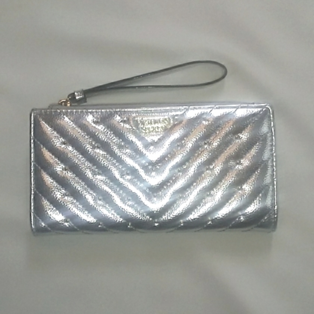 Victoria's Secret Wristlet Wallet, Silver
